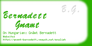 bernadett gnamt business card